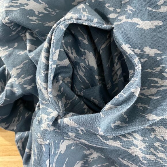 LOGO by Lori Goldstein French‎ Terry Blazer Jacket 1X Mini Camo Blue CJ-1026 - Picture 6 of 9